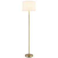 STEHLEUCHTE Truett 35/151 cm  - Messingfarben/Schwarz, Design, Kunststoff/Textil (35/151cm) - Globo