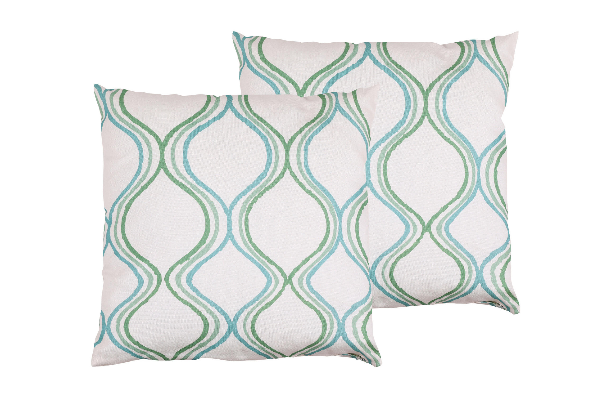 ZIERKISSENSET   48/48 cm   - Blau/Weiß, Basics, Textil (48/48cm)