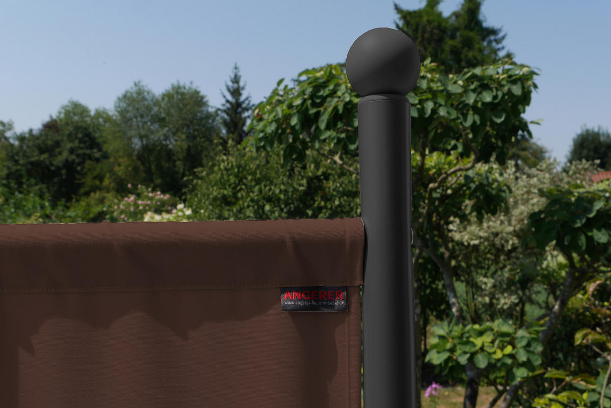 SICHTSCHUTZ - Braun/Grau, Basics, Textil/Metall (178/178/51cm) - Boxxx