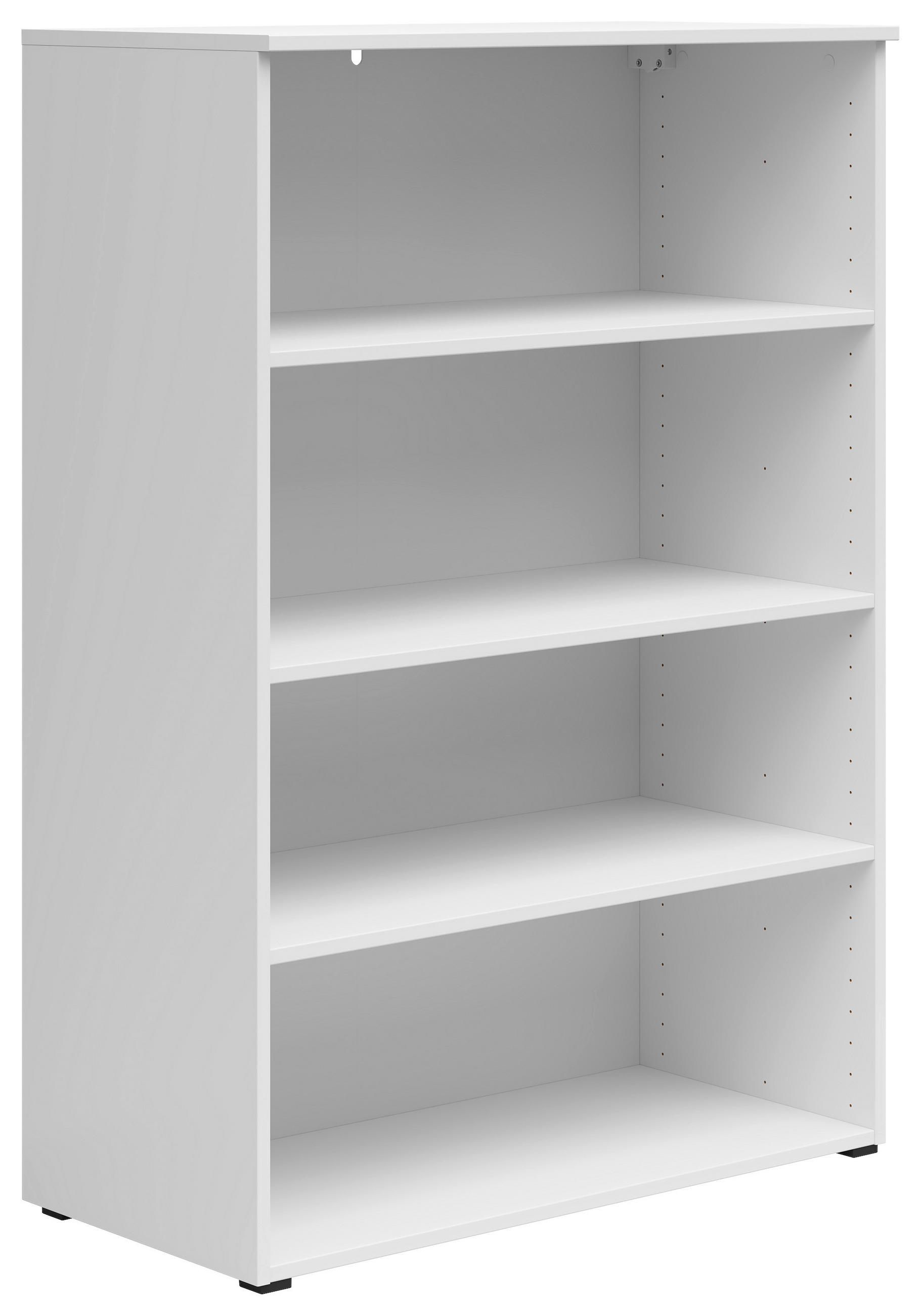 OTVORENA POLICA bela  - bela/antracit, Moderno, pločasti materijal/plastika (80/115/40cm) - Carryhome