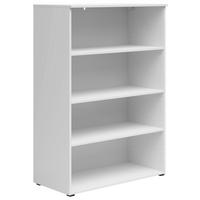 REGAL bijela  drvni materijal  - bijela/antracit, Moderno, drvni materijal/plastika (80/115/40cm) - Carryhome