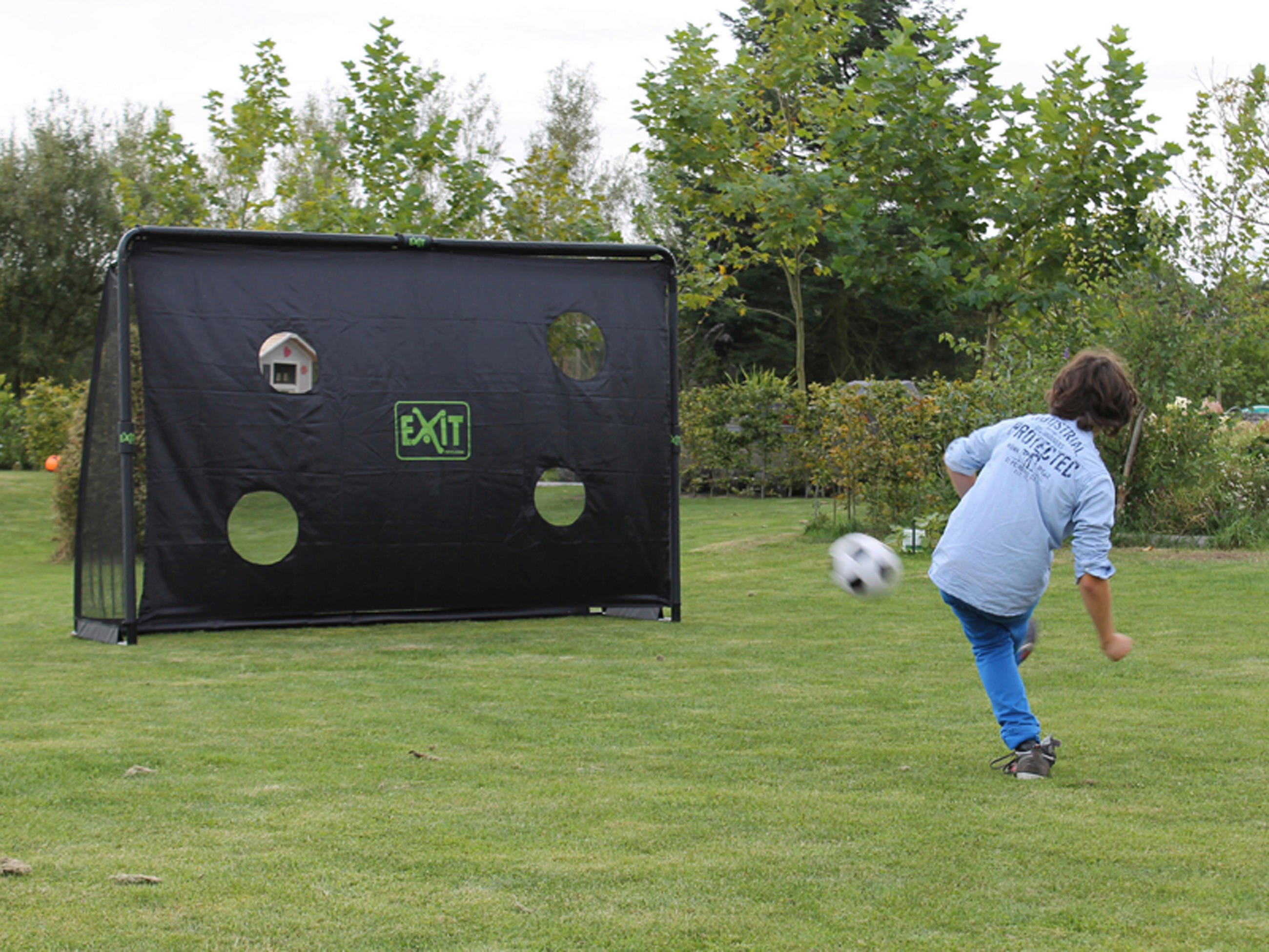 FUßBALLTOR EXIT FINTA - Schwarz, KONVENTIONELL, Kunststoff/Metall (300/200/200cm) - EXIT Toys