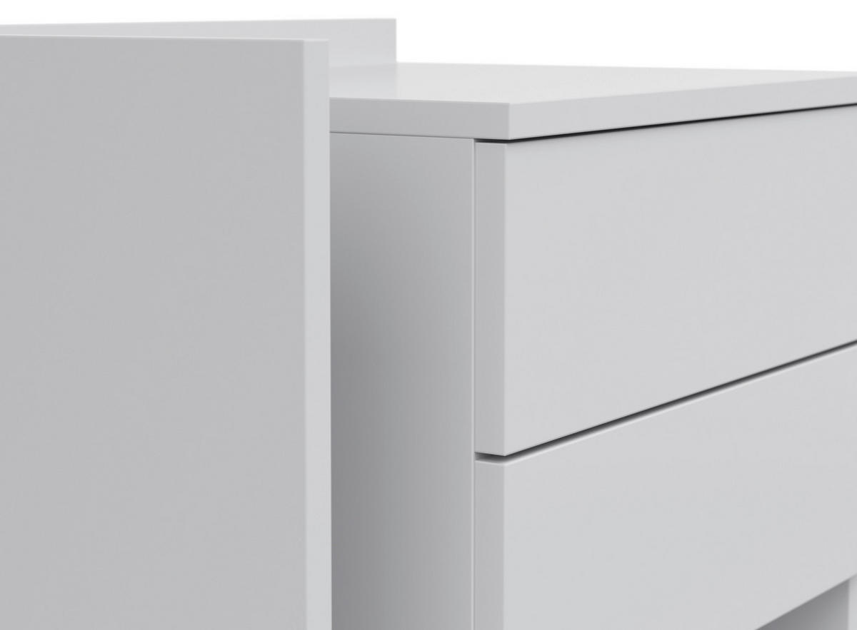 NACHTKÄSTCHEN 60/62/38 cm  in Hellgrau  - Hellgrau/Graphitfarben, Design, Holzwerkstoff/Kunststoff (60/62/38cm) - Lomoco