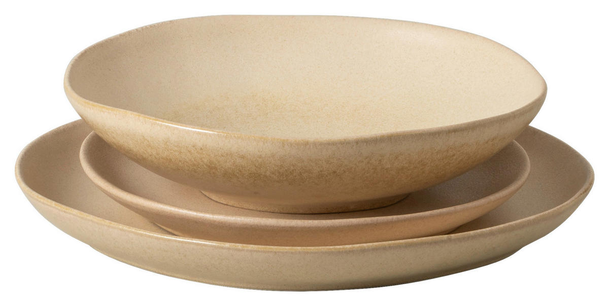 KOMBISERVICE Champagner LIVIA 3-teilig 1 Personen  - Champagner, Basics, Keramik - Costa Nova