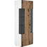 VITRINE in furniert Eiche Weiß, Eichefarben - Eichefarben/Schwarz, Design, Glas/Holz (65/195,6/41,2cm) - Gwinner Internation. VITRINE in furniert Eiche Weiß, Eichefarben - Eichefarben/Schwarz, Design, Glas/Holz (65/195,6/41,2cm) - Gwinner Internation.