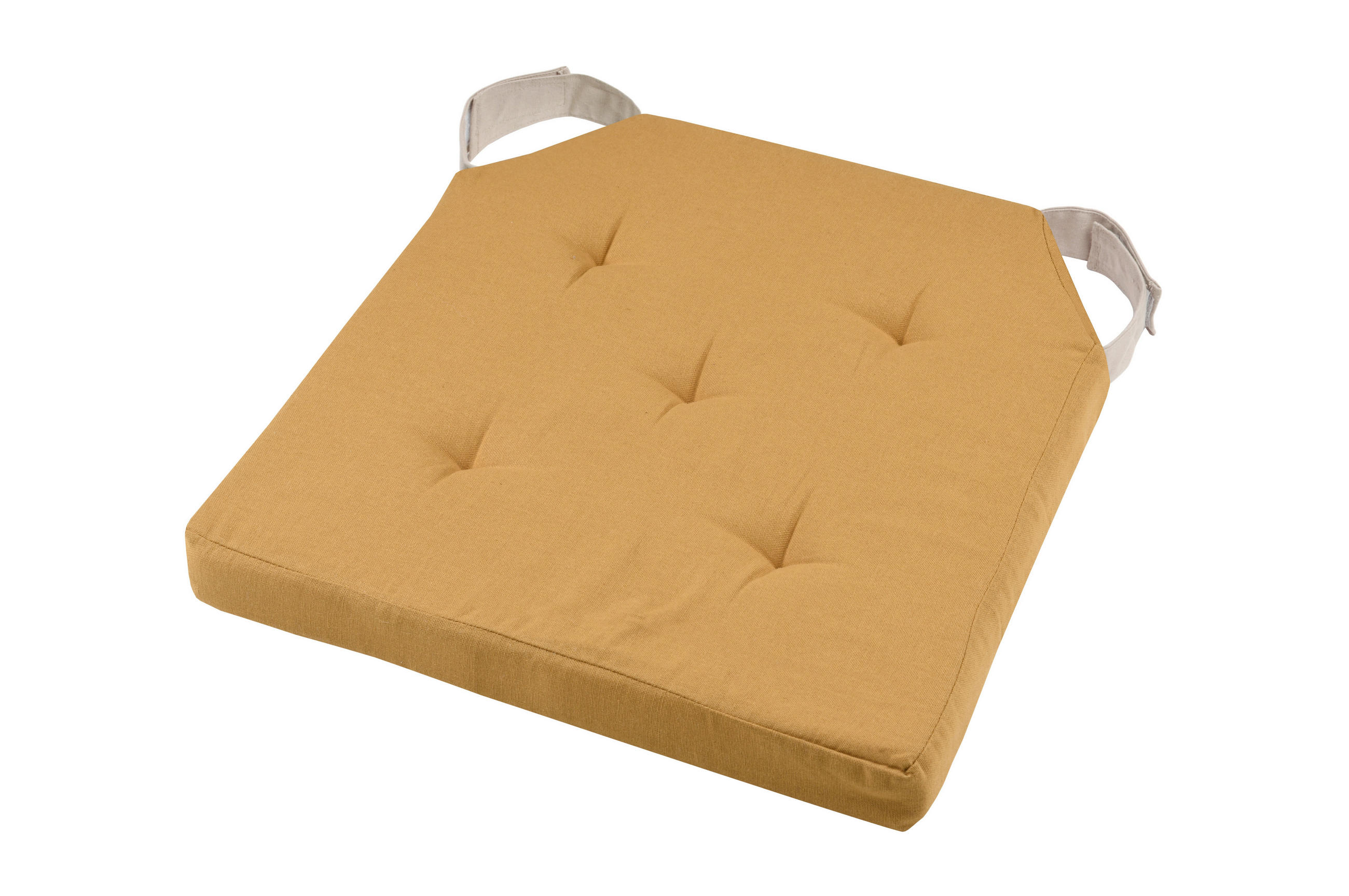 JASTUK ZA STOLICU senf žuta  - senf žuta, Konvencionalno, tekstil (38/38/4cm)