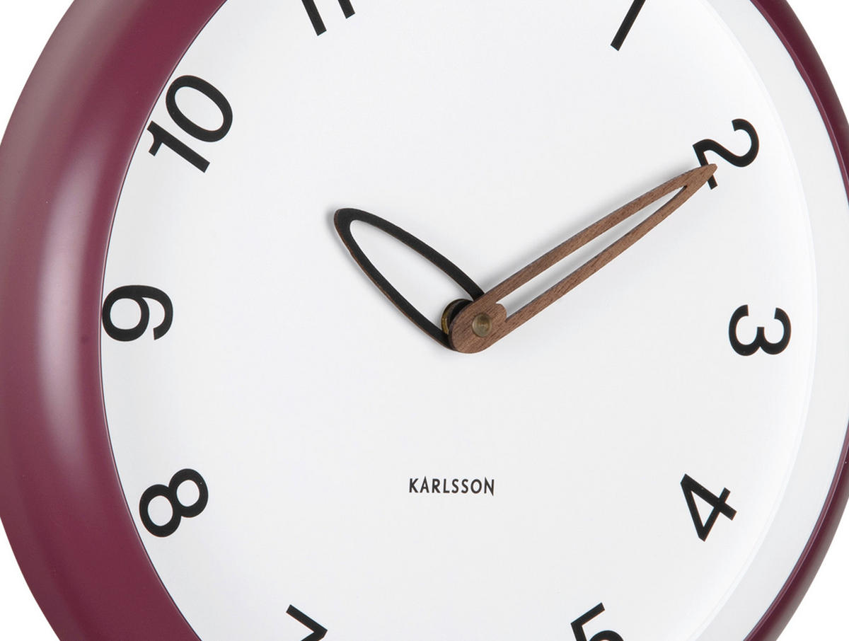 WANDUHR 30 cm   - Mauve, Basics, Kunststoff (30cm) - Karlsson