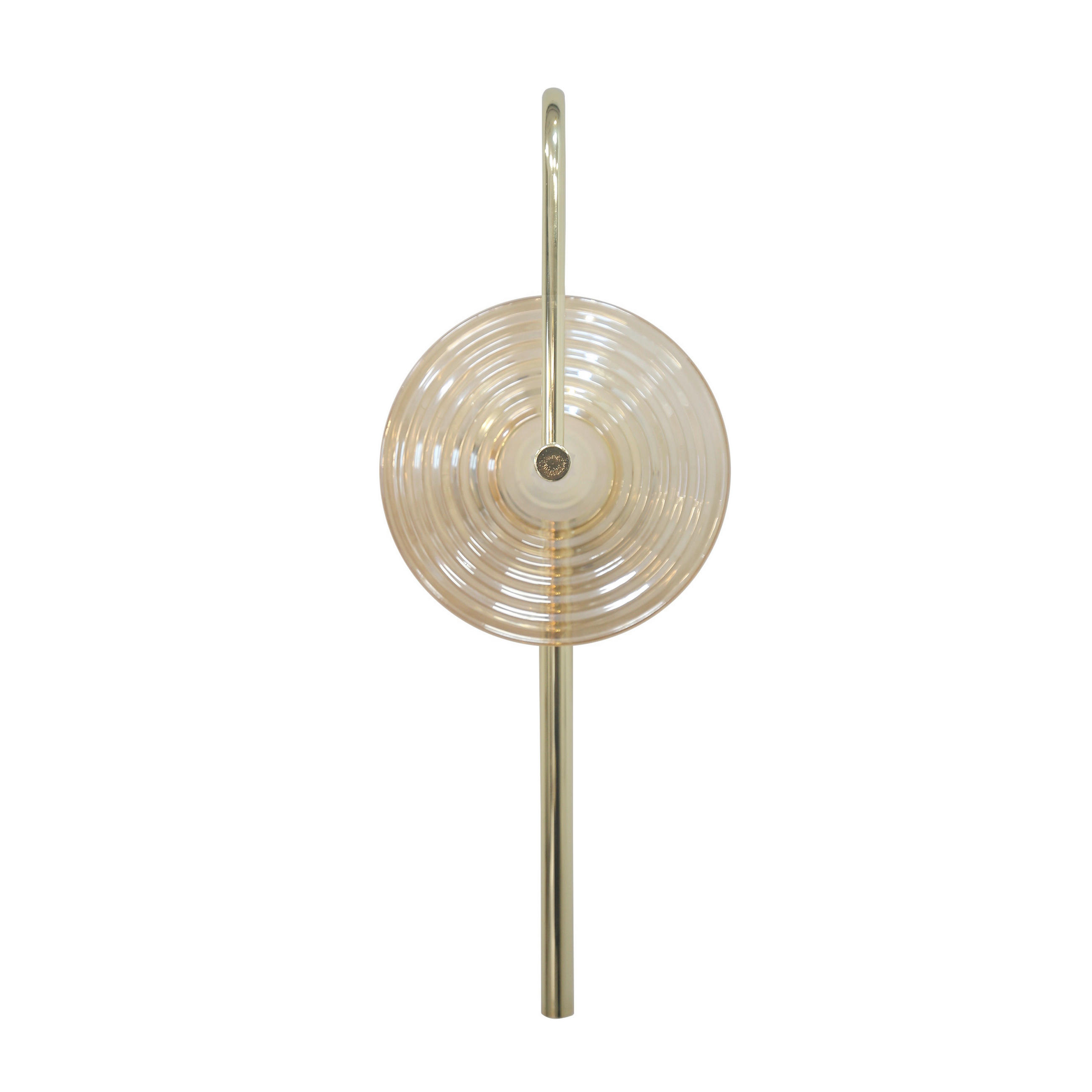 WANDLEUCHTE   - Bernsteinfarben, Design, Glas (52/16/20cm)