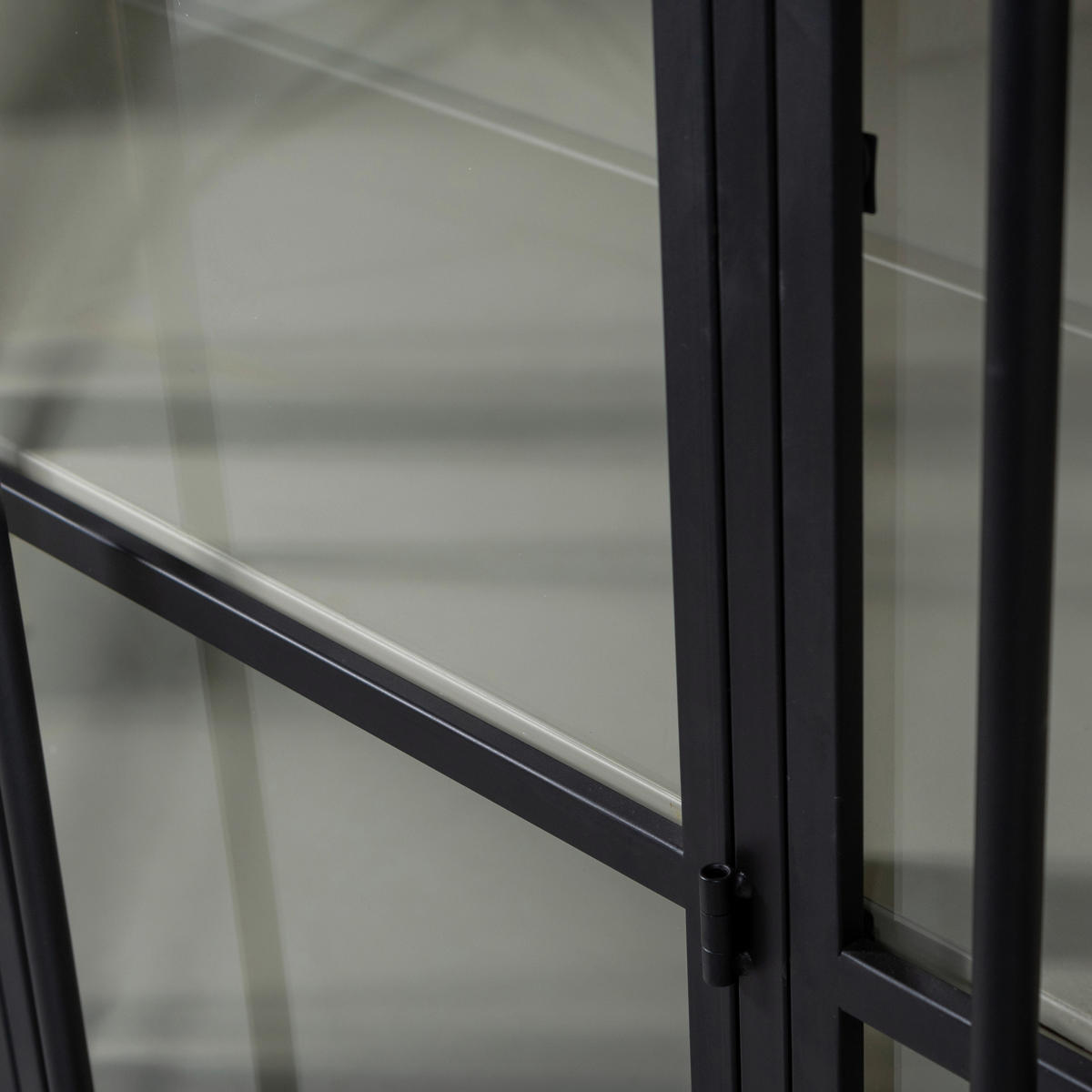 VITRINE in Schwarz  - Schwarz, Design, Glas/Metall (140/200/40cm) - Livetastic