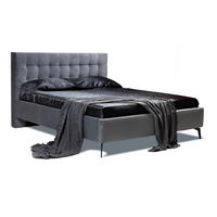 Pat tapitat 160x200 cm  in negru   - negru, Modern, lemn/metal - Hom`in