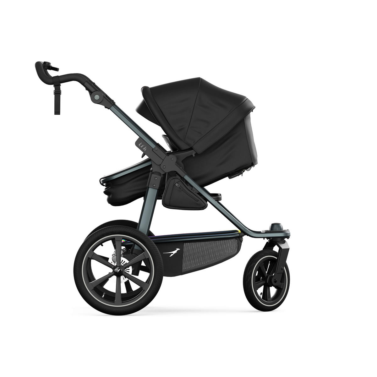 KOMBIKINDERWAGEN  tfk pro 2-in-1 Kombikinderwagen  schwarz  - Anthrazit/Schwarz, Basics, Textil/Metall (66/118/110cm) - TFK