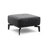 HOCKER Samt Anthrazit  - Anthrazit/Schwarz, Design, Textil/Metall (70/70/46cm) - SENSOO
