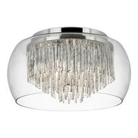 DECKENLEUCHTE  35/18.5 cm    - Chromfarben, Design, Glas/Metall (35/18.5cm)