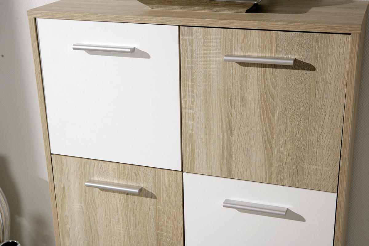 HIGHBOARD  in 77/115/30 cm  - Alufarben/Weiß, Basics, Holzwerkstoff/Kunststoff (77/115/30cm) - MID.YOU
