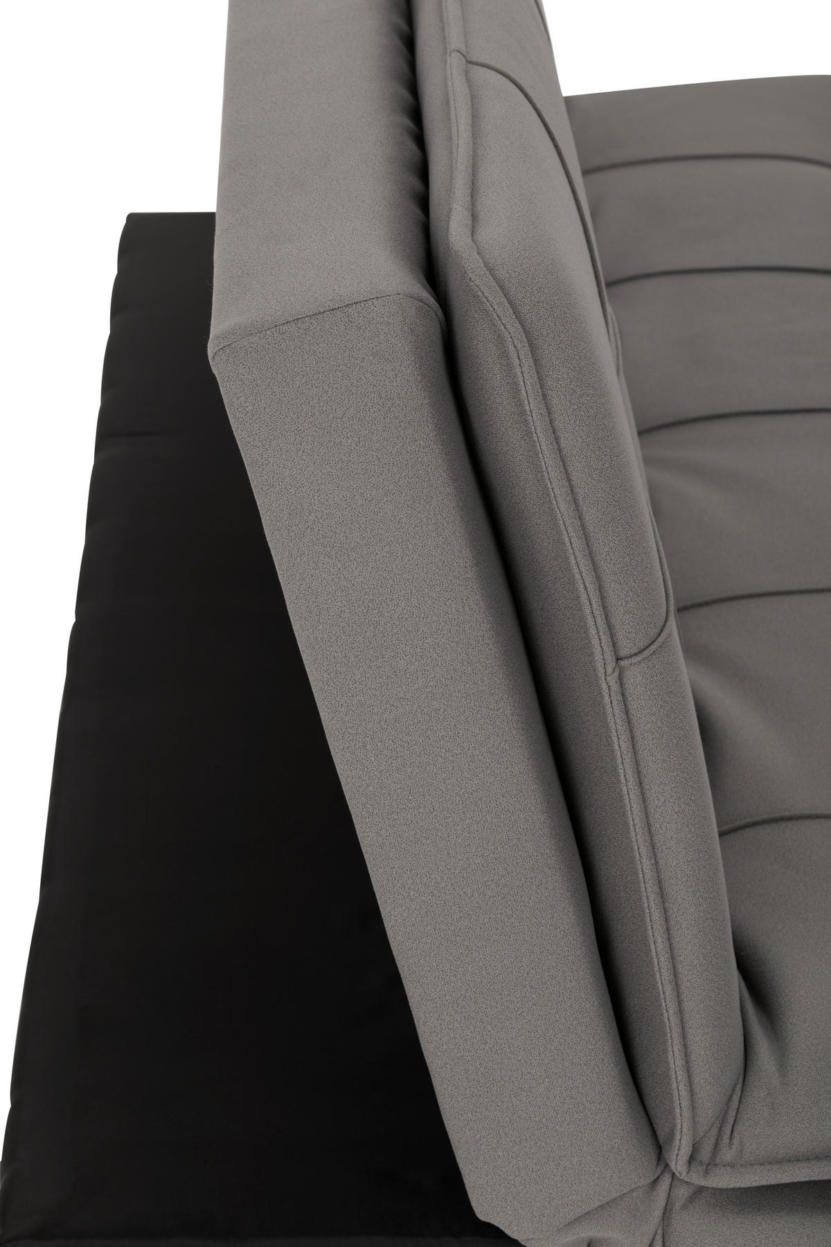 SCHLAFSOFA in Textil Grau  - Schwarz/Grau, Basics, Kunststoff/Textil (180/79/91cm) - P & B