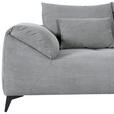 ECKSOFA in Cord Hellgrau  - Hellgrau/Schwarz, KONVENTIONELL, Textil/Metall (311/176cm) - Carryhome