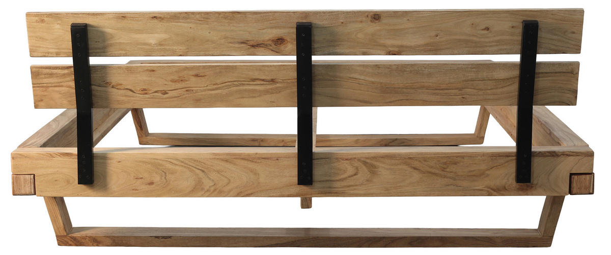 BALKENBETT 180/200 cm  in Naturfarben   - Naturfarben/Akaziefarben, MODERN, Holz (180/200cm) - MID.YOU