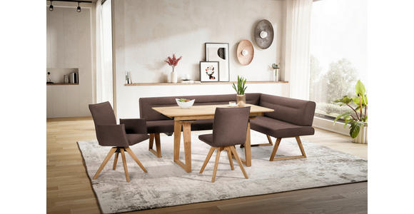ECKBANK 230/170 cm in Braun, Eichefarben - Eichefarben/Braun, KONVENTIONELL, Holz/Textil (230/170cm) - Moderano