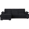 ECKSOFA in Flachgewebe Anthrazit  - Dunkelbraun/Anthrazit, Konventionell, Kunststoff/Textil (166/258cm) - Cantus