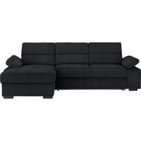 ECKSOFA in Flachgewebe Anthrazit  - Dunkelbraun/Anthrazit, Konventionell, Kunststoff/Textil (166/258cm) - Cantus