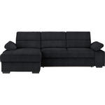 ECKSOFA in Flachgewebe Anthrazit  166/258 cm  - Dunkelbraun/Anthrazit, KONVENTIONELL, Kunststoff/Textil (166/258cm) - Cantus