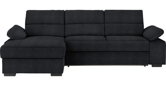 ECKSOFA in Flachgewebe Anthrazit  166/258 cm  - Dunkelbraun/Anthrazit, KONVENTIONELL, Kunststoff/Textil (166/258cm) - Cantus