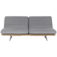 SCHLAFSOFA in Holz, Textil Eichefarben, Hellgrau  - Eichefarben/Beige, Design, Holz/Textil (204/92/90cm) - Dieter Knoll