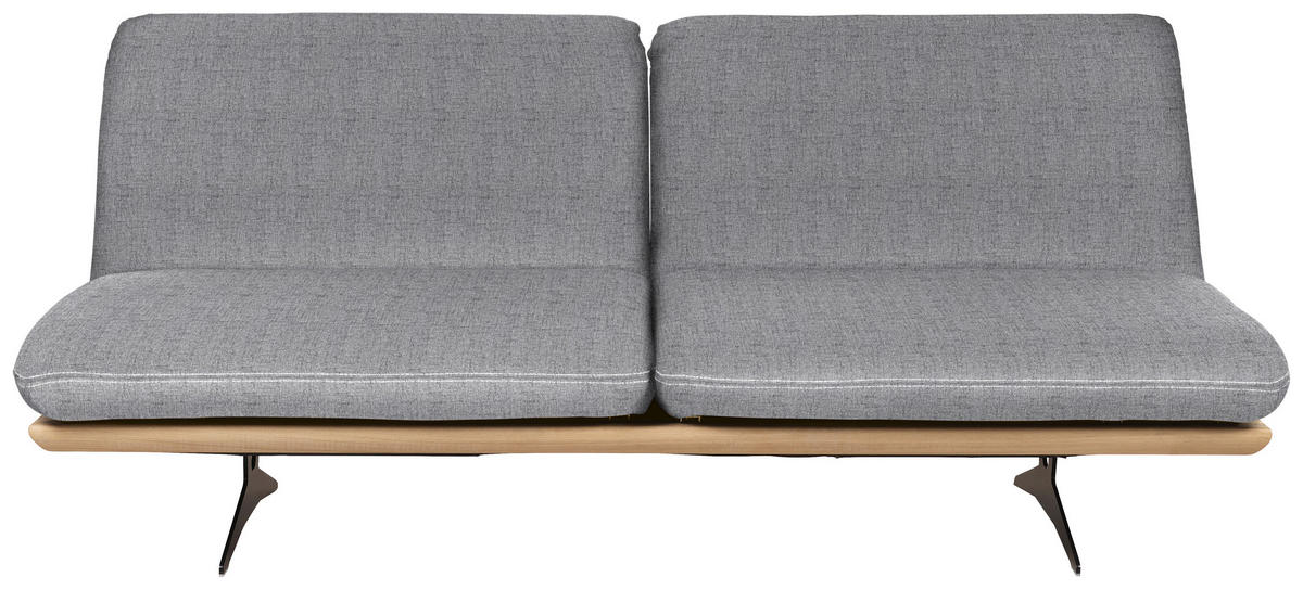 SCHLAFSOFA in Holz, Textil Eichefarben, Hellgrau  - Eichefarben/Beige, Design, Holz/Textil (204/92/90cm) - Dieter Knoll