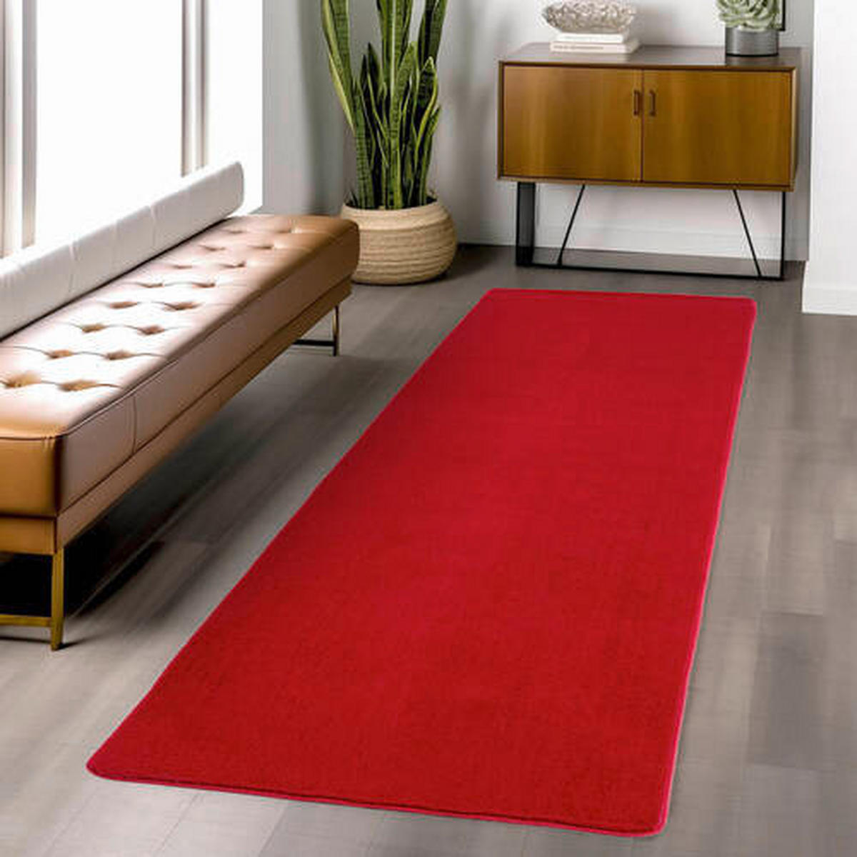 LÄUFER 80/250 cm Joy Rot  - Rot, Design, Textil (80/250cm)