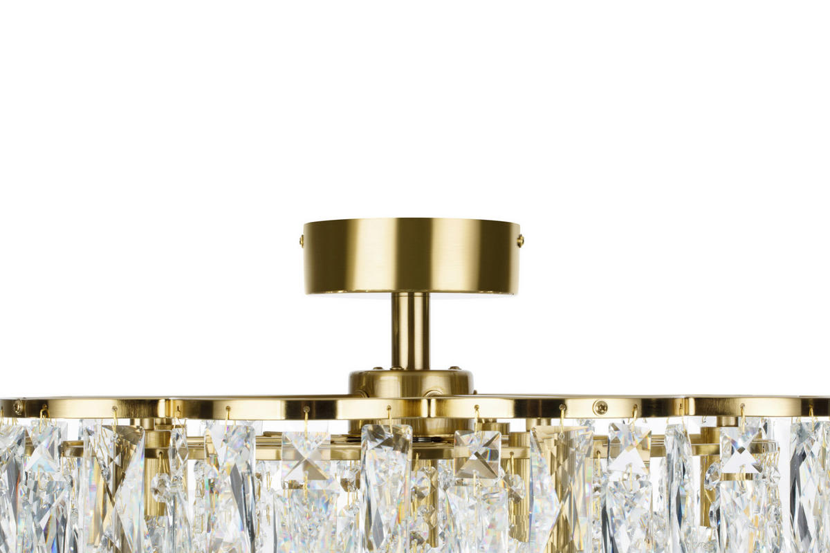 TAKLAMPA Aurelie  - klar/guldfärgad, Design, metall/glas (50/41cm) - Glandor