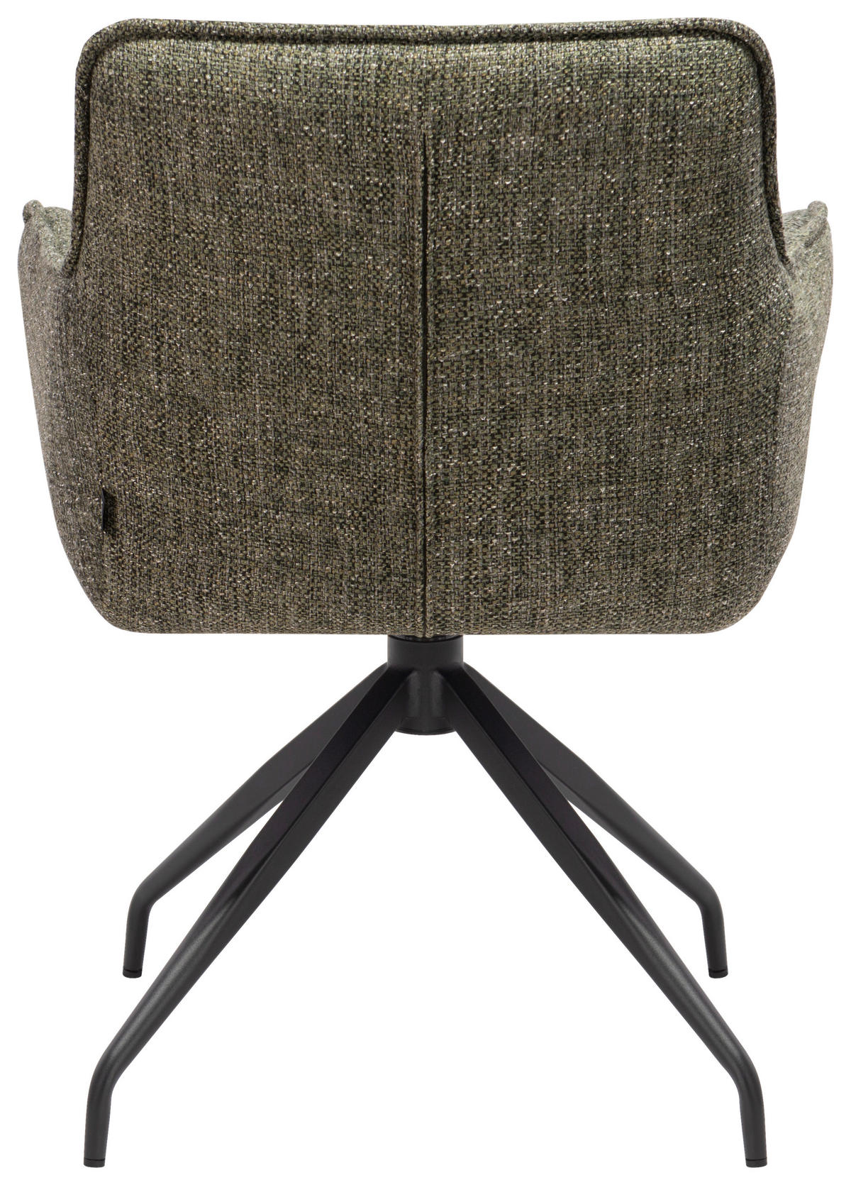 STOL MED ARMSTÖD järn mikrofiber  - grön/svart, Design, metall/textil (61/87,5/61cm) - Novel