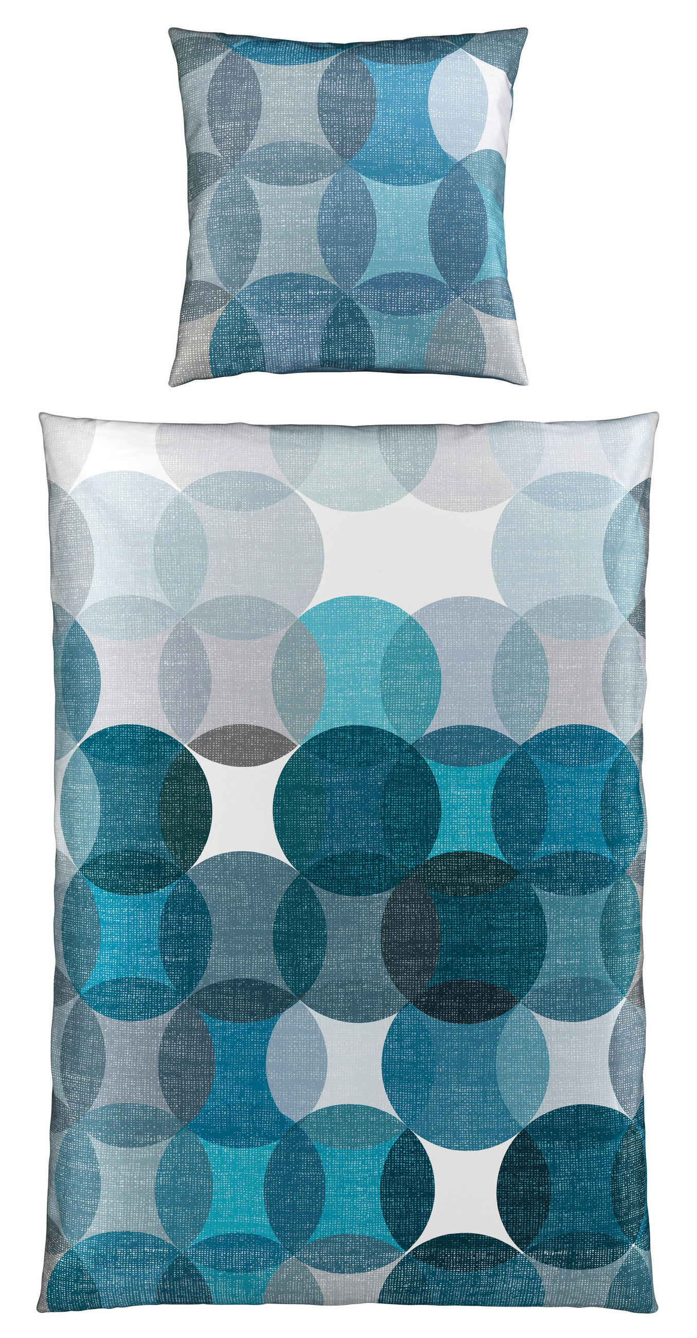 WENDEBETTWÄSCHE Satin 135/200 cm  - Blau, Design, Textil (135/200cm) - Novel