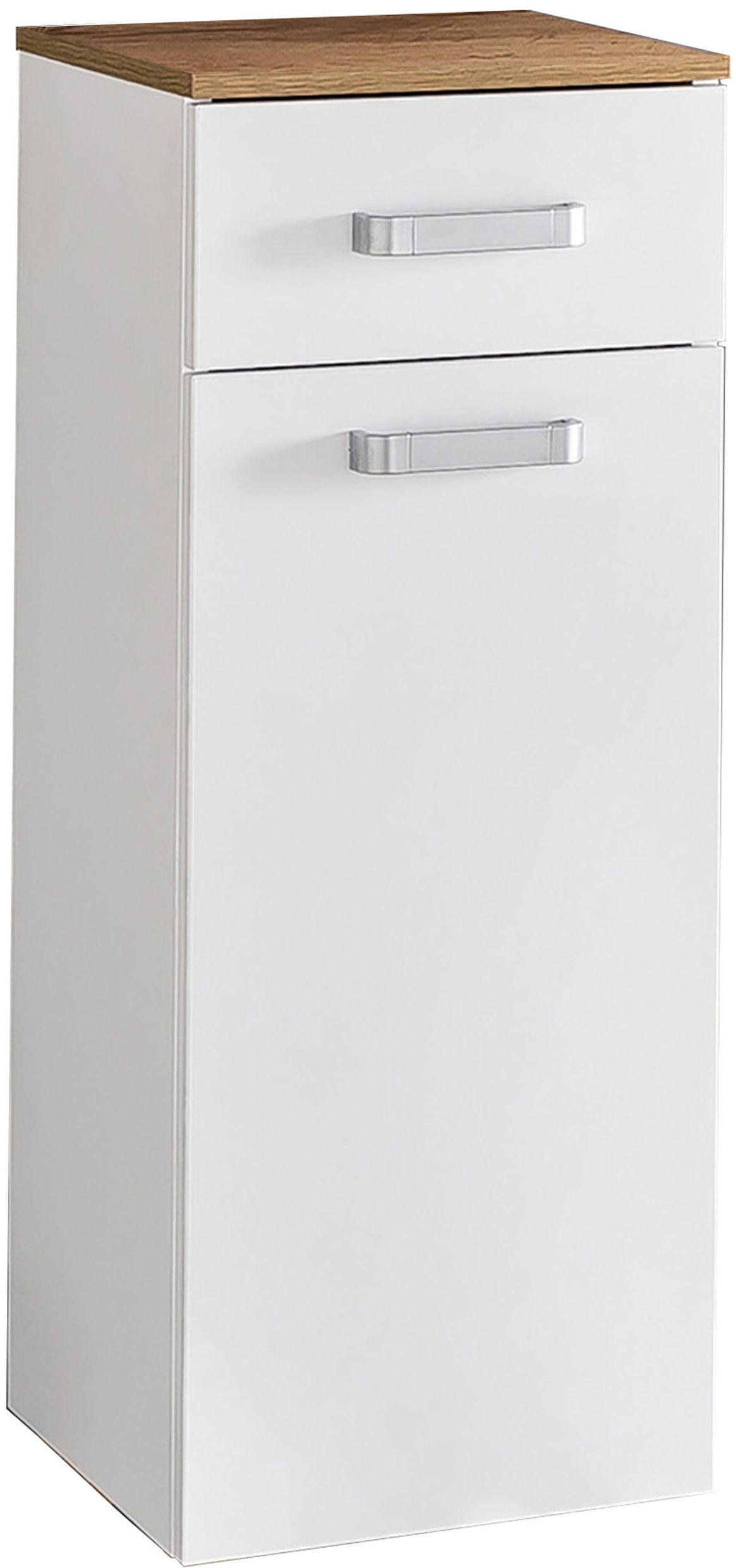 Stylife Unterschrank Alina Weiß, Eiche Wotan 32.7x88.4x35.3 cm