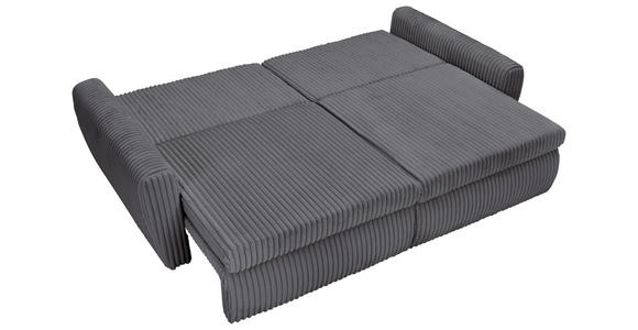 SCHLAFSOFA in Cord, Plüsch Anthrazit  - Anthrazit/Schwarz, MODERN, Kunststoff/Textil (240/90/120cm) - Carryhome