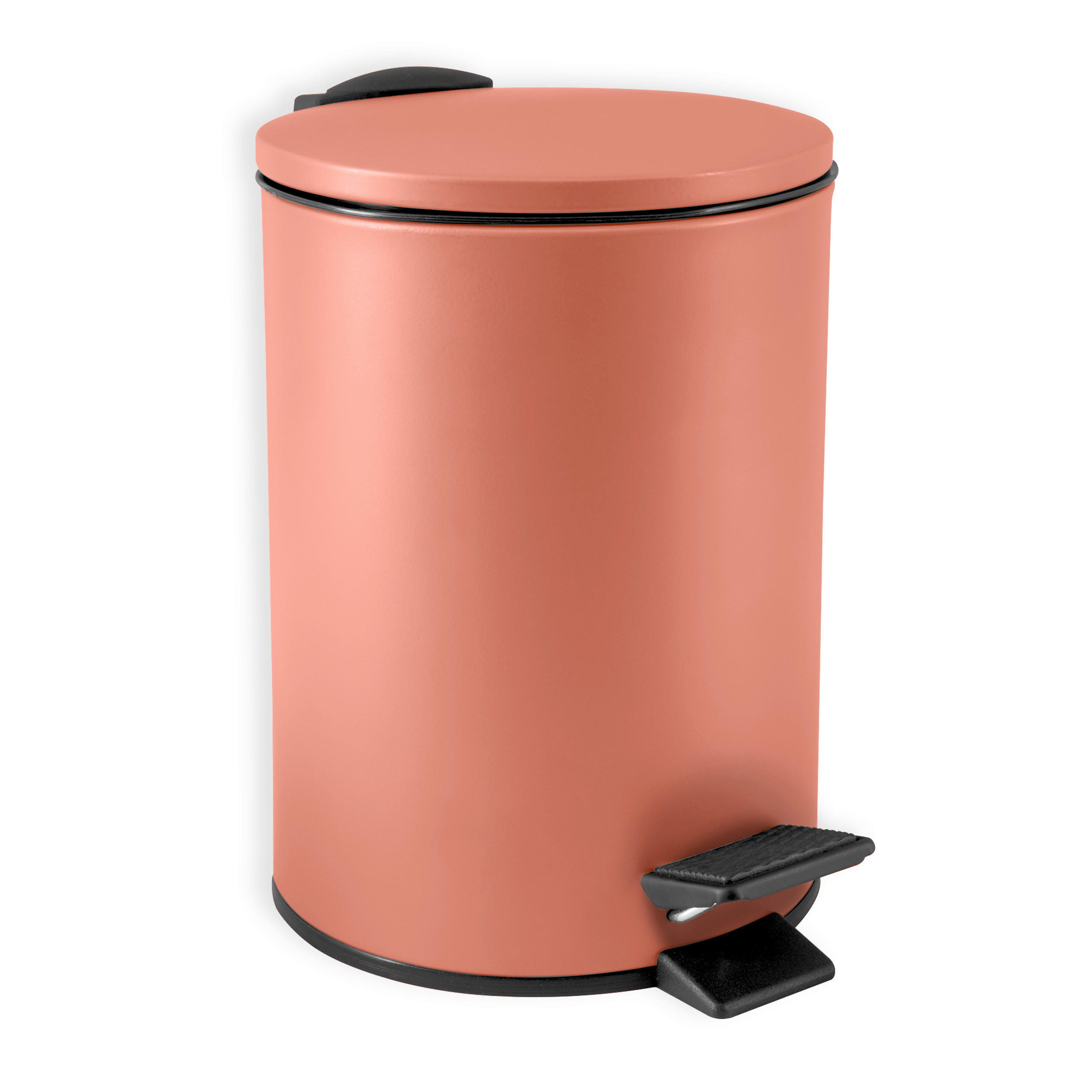 TRETEIMER ADELAR 3 L  - Terracotta/Schwarz, Basics, Kunststoff/Metall (16.80/16.80/25.00cm) - Spirella