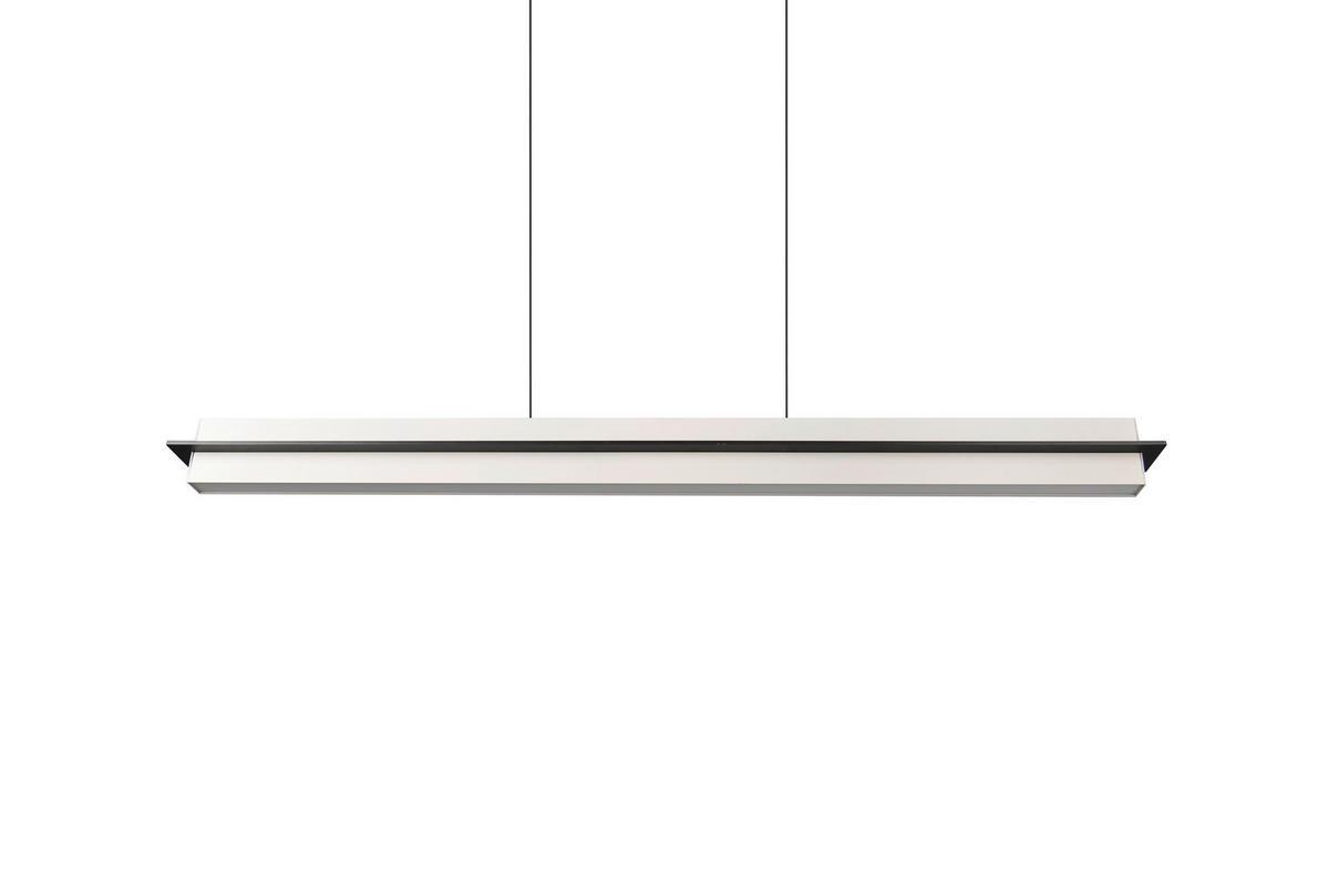 LED-HÄNGELEUCHTE Athina   - Schwarz/Grau, Design, Kunststoff/Metall (95/75-150cm) - Novel