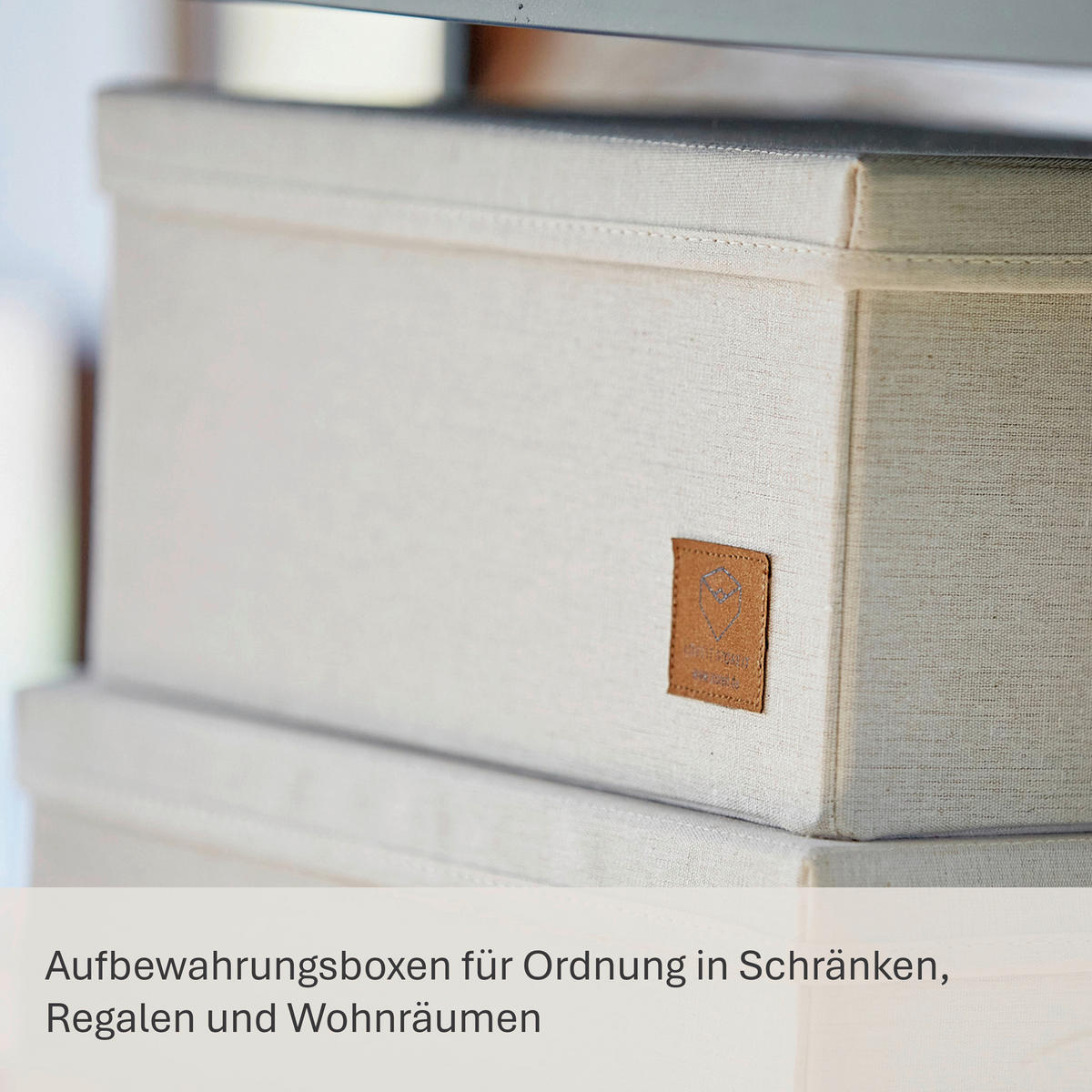 AUFBEWAHRUNGSBOXEN-SET Premium  - Beige, Basics, Textil - Store It