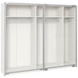 SCHWEBETÜRENSCHRANK  in Weiß  - Edelstahlfarben/Weiß, Design, Holzwerkstoff (253/195/65cm) - Carryhome