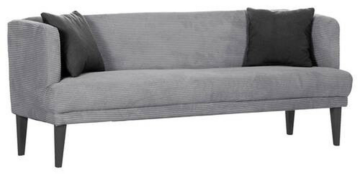SITZBANK in Textil Hellgrau, Anthrazit  - Anthrazit/Hellgrau, Design, Holz/Textil (210/83/70cm) - Landscape