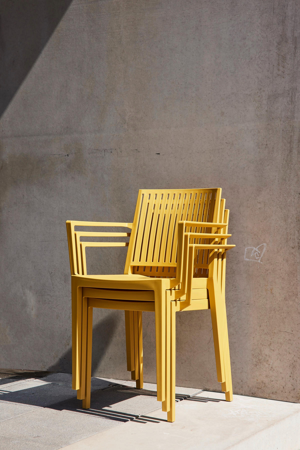 GARTENGARNITUR 5-teilig Stahl  - Gelb, Basics, Kunststoff/Metall (90/80/138cm) - Siena Garden