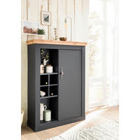 HIGHBOARD  in 107/146/38 cm  - Anthrazit/Silberfarben, Design, Holzwerkstoff/Metall (107/146/38cm) - MID.YOU