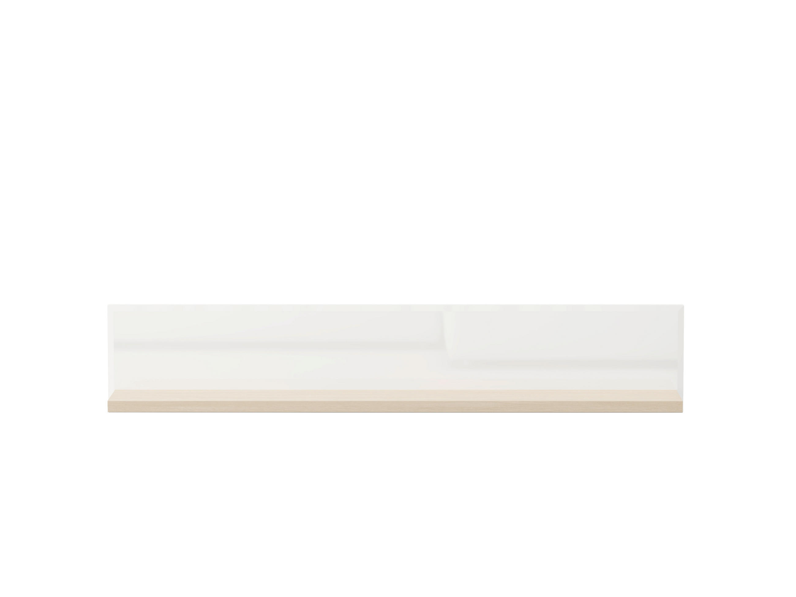 Carryhome NÁSTĚNNÝ REGÁL, bílá, dub bianco, 128/24/19.5 cm