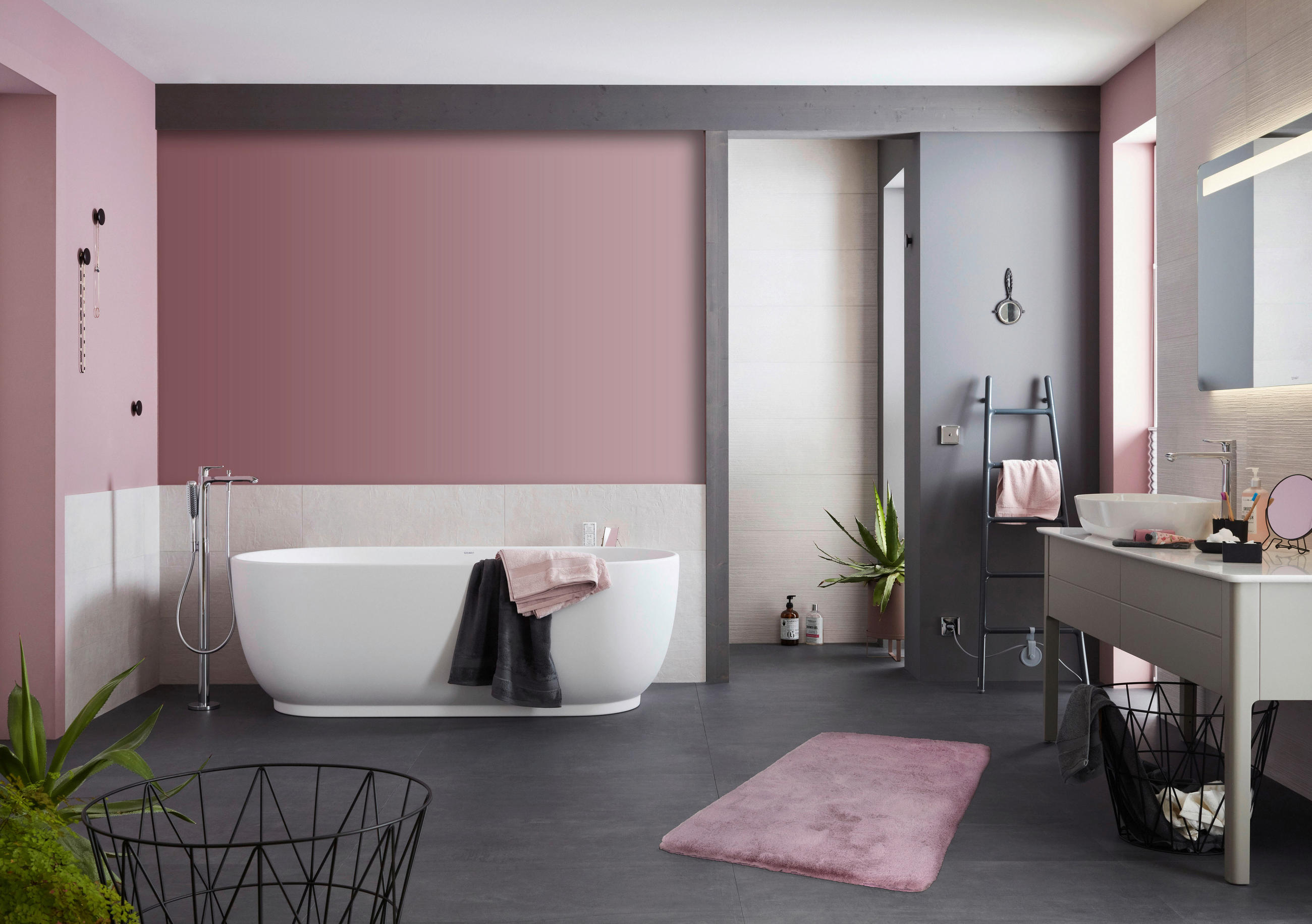 BADTEPPICH Rosa 40/60 cm  - Rosa, Basics, Textil (40/60cm) - Schöner Wohnen