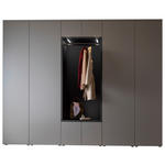 GARDEROBE 7-teilig  in 296/233/39 cm  - Anthrazit/Grau, Design, Holzwerkstoff (296/233/39cm) - Moderano
