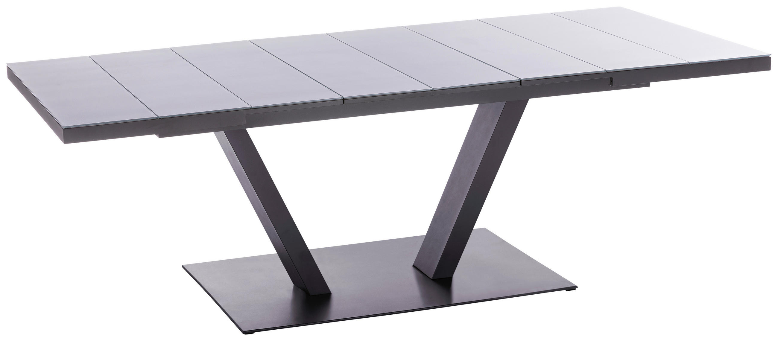 GARTENTISCH 180/100/76 cm Metall rechteckig  - Anthrazit/Hellgrau, Design, Glas/Metall (180/100/76cm)