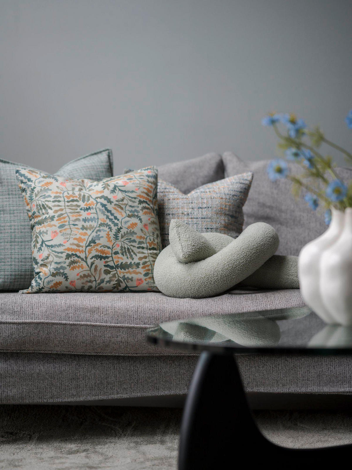 KISSENHÜLLE Bertie 45/45 cm  - Grün, Design, Textil (45/45cm) - Svanefors
