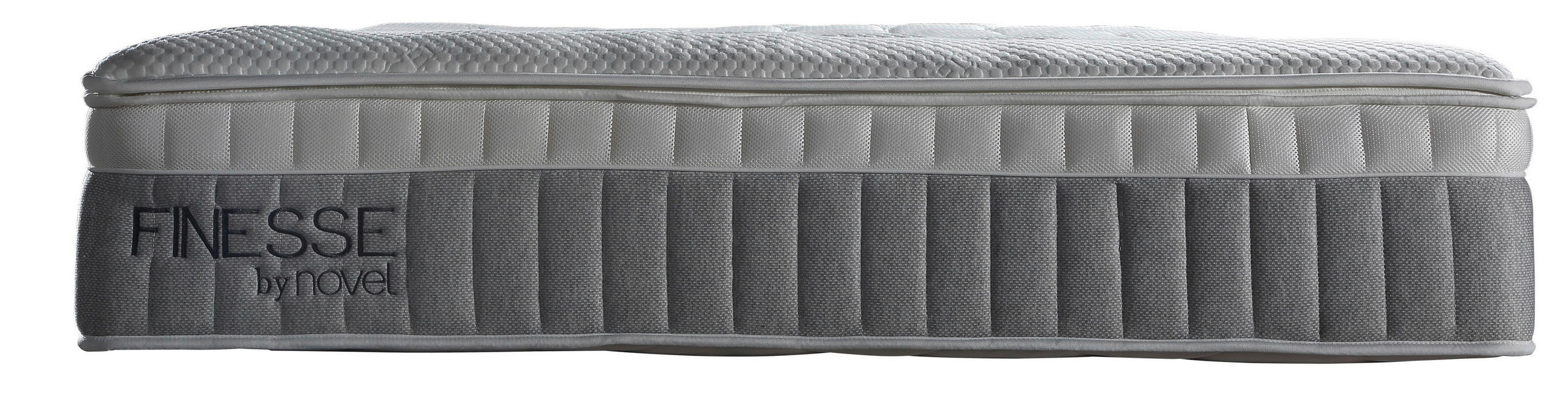 BOXSPRINGMATRATZE - Weiss/Grau, Basics, Textil (90/200cm) - Novel