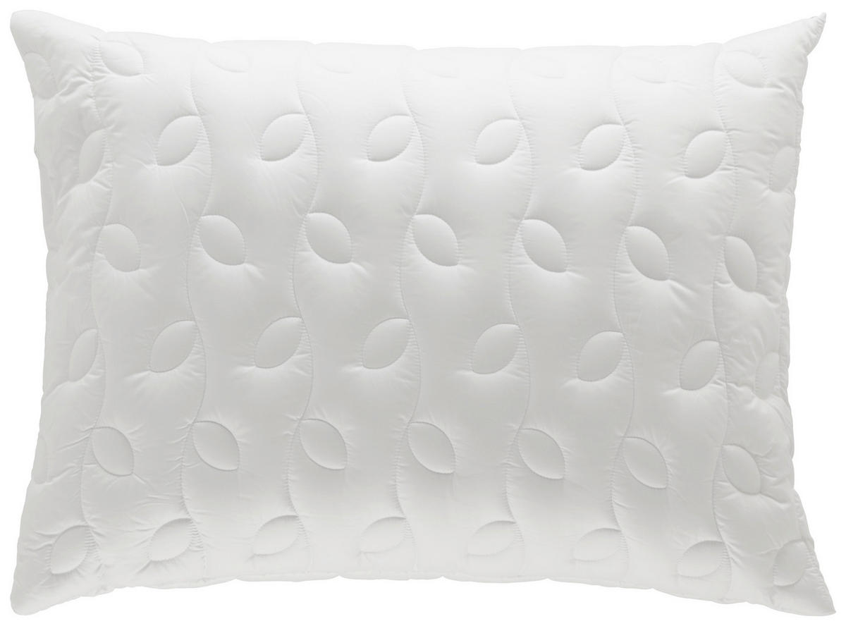 3-KOMOROVÝ VANKÚŠ, 70/90 cm - biela, Basics, textil (70/90cm) - Billerbeck