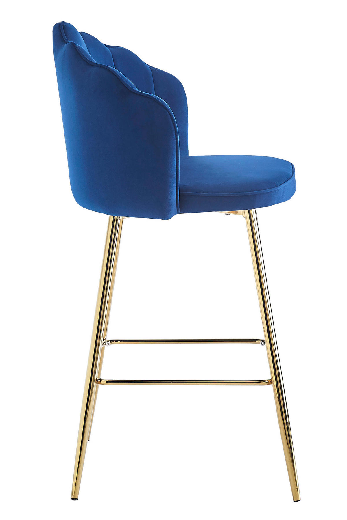 BARHOCKER-SET in Dunkelblau  - Goldfarben/Dunkelblau, MODERN, Textil/Metall (52/100/54cm) - Livetastic
