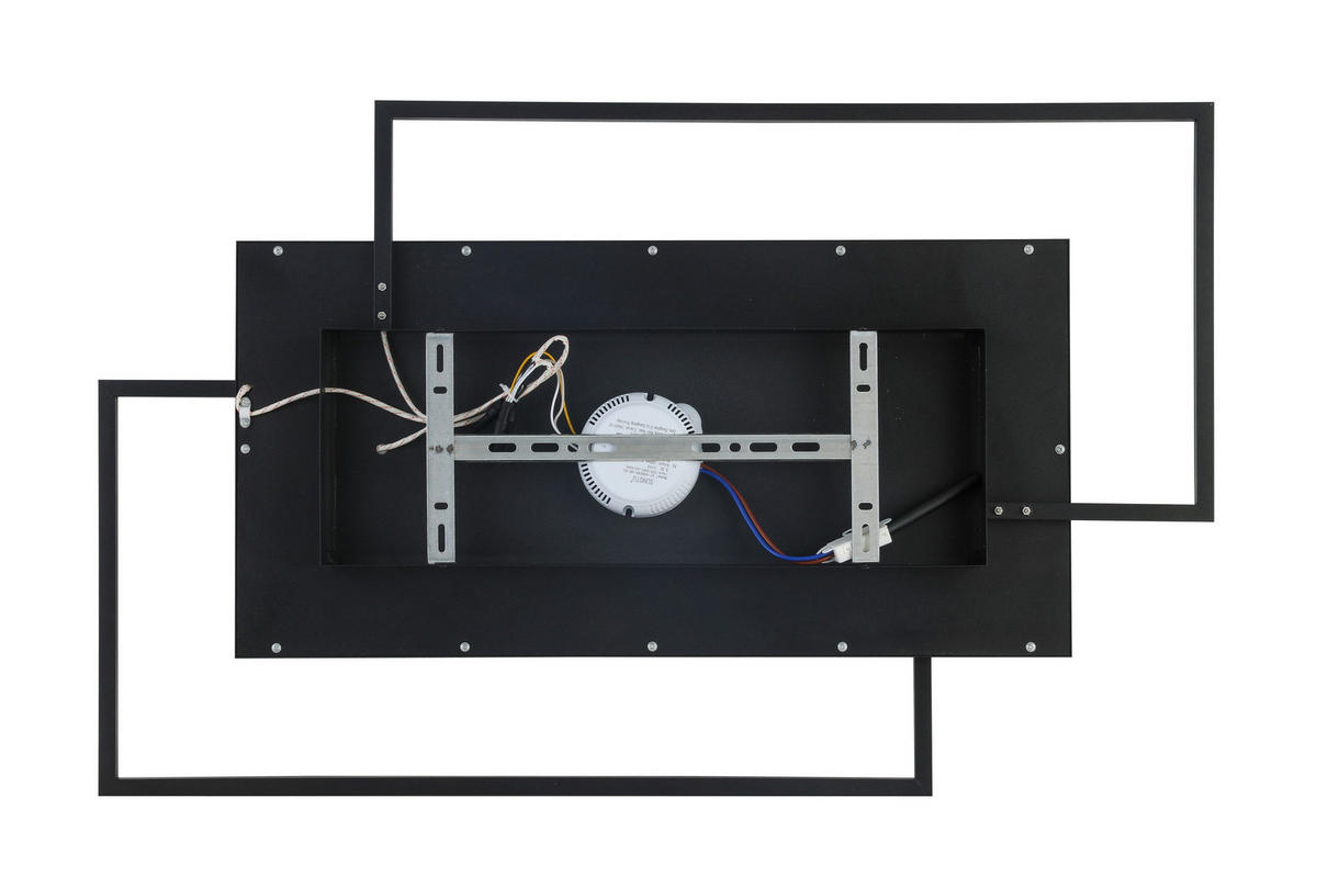PLAFONIERĂ CU LED - negru, Trend, plastic/metal (80/50/6cm) - Novel